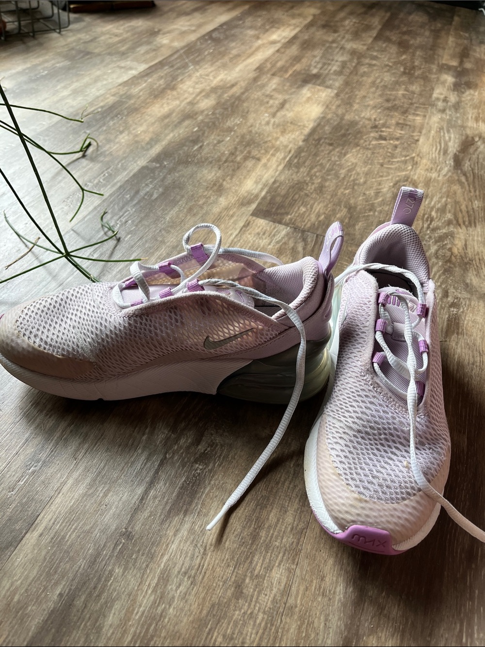 Nike Women’s Air Max 270 Pink and Silver Accent Sneakers